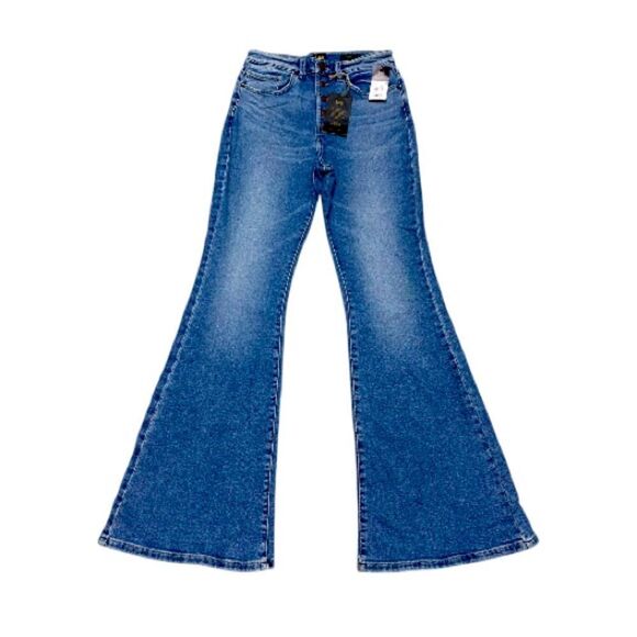 Lee Denim - Lee Vintage Modern High Rise Flare Jeans 29x33 NWT Stretch Distressed Denim